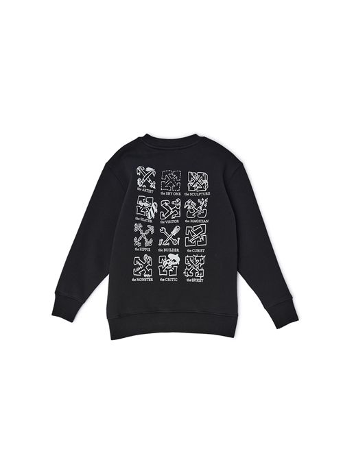 Felpa, unisex, logata. OFF WHITE | FLE00300001